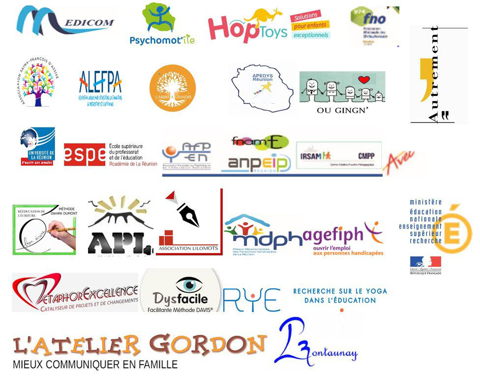 Logos des partenaires de la Journée Nationale des Dys 2017